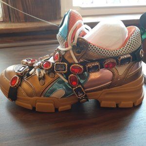 trainers rhinestone sneakers women platform thick